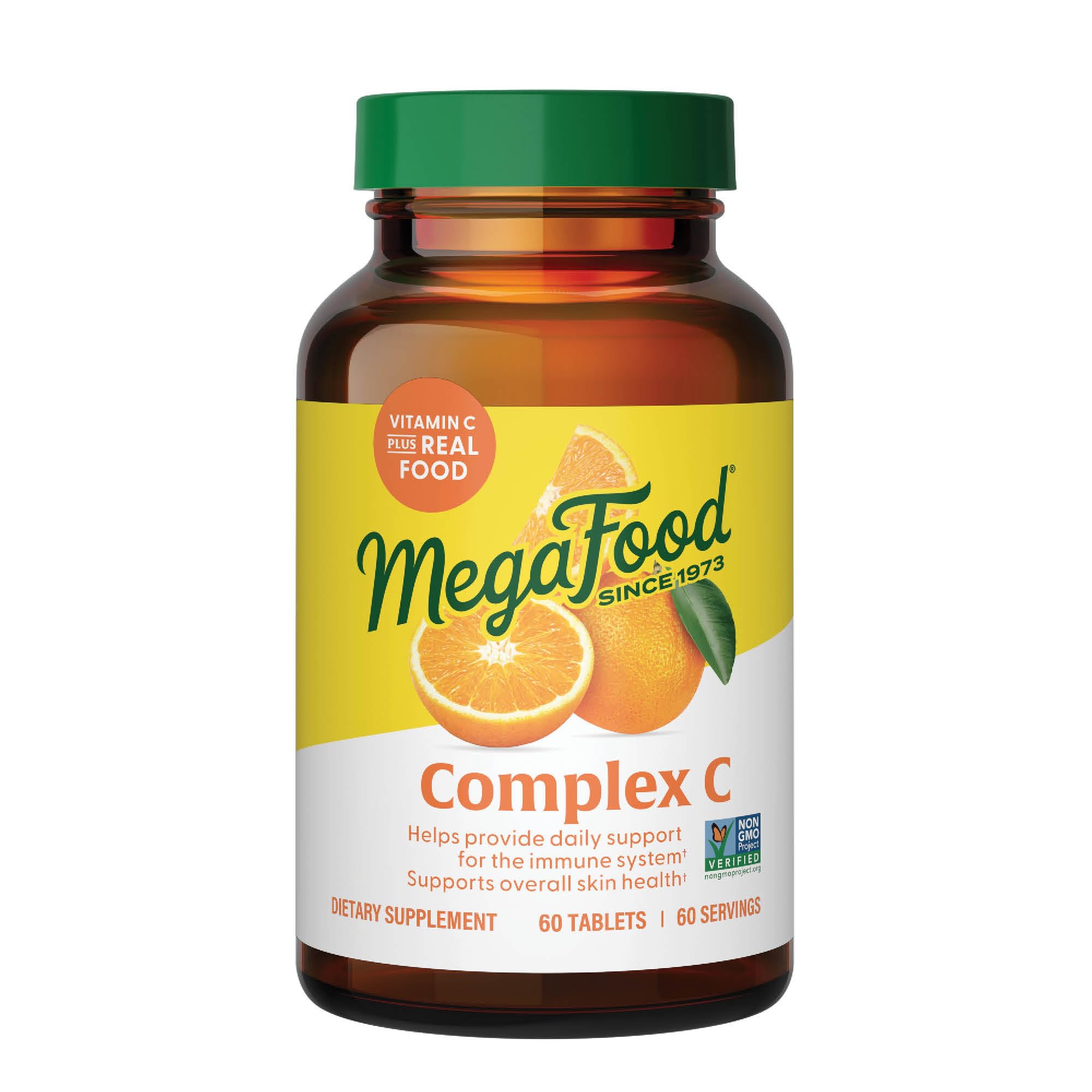 MegaFood Complex C orange slices close-up for daily immune support.