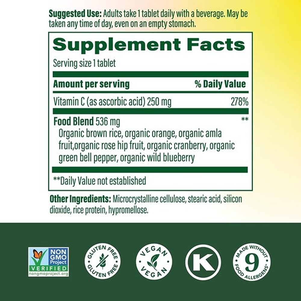 MegaFood Complex C tablet close-up showing real-food vitamin C tablets for wellness