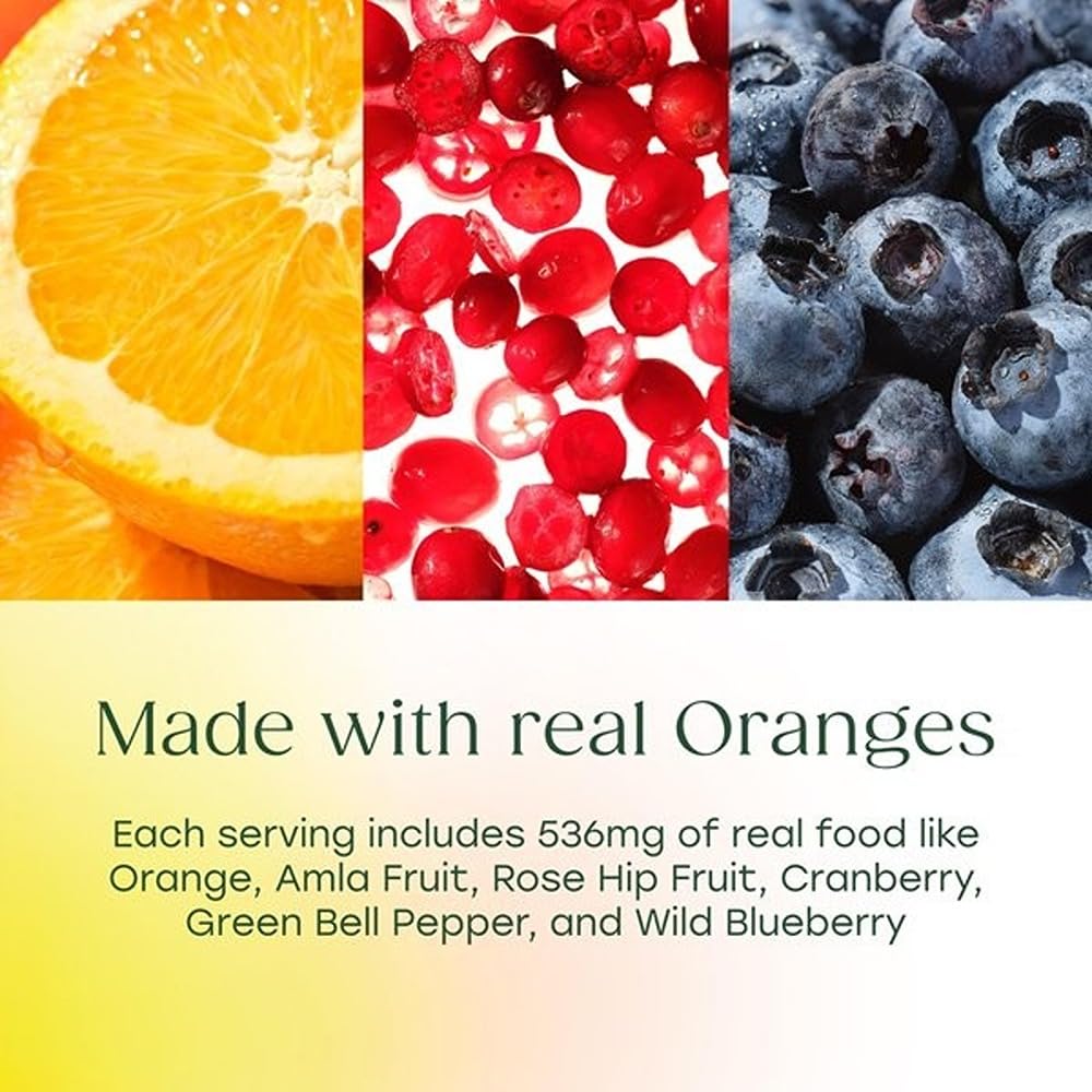 Close-up of MegaFood Complex C tablet showing plant-based ingredients.