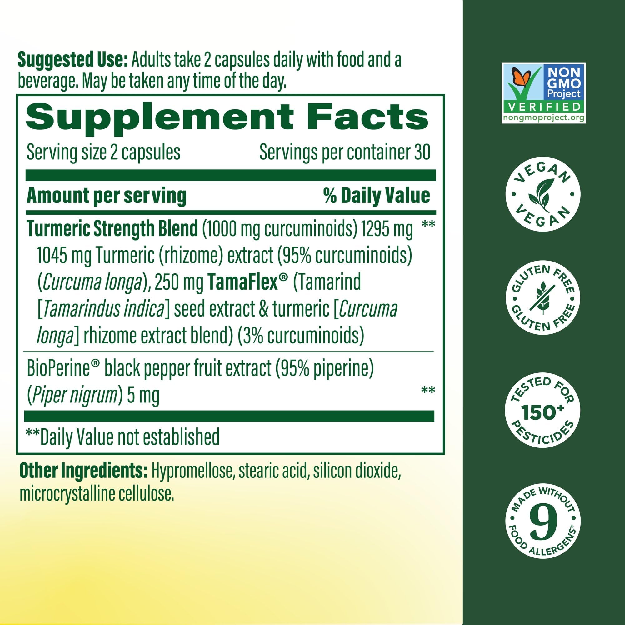 Capsules close-up highlighting TamaFlex blend for joint comfort.