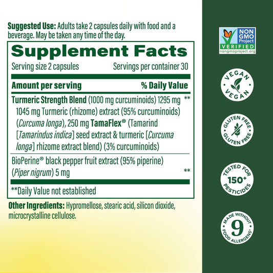 Capsules close-up highlighting TamaFlex blend for joint comfort.