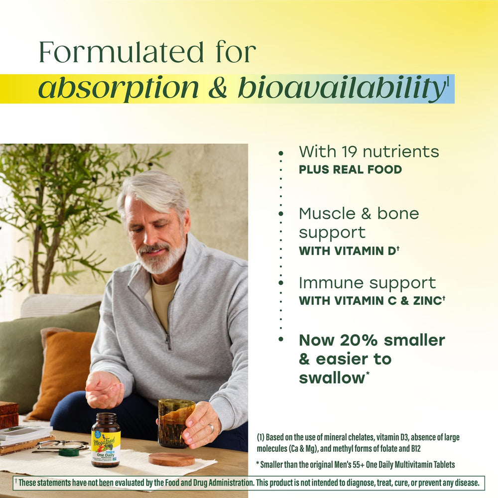 Fermented minerals label in MegaFood formula indicating gentle absorption.