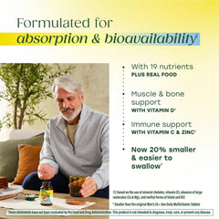 Fermented minerals label in MegaFood formula indicating gentle absorption.
