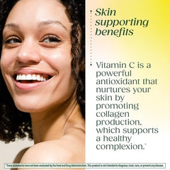 Ingredients panel on MegaFood Liposomal Vitamin C bottle highlighting vegetarian formula.