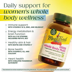 Label highlights chelated Magnesium Glycinate form from MegaFood for heart support.