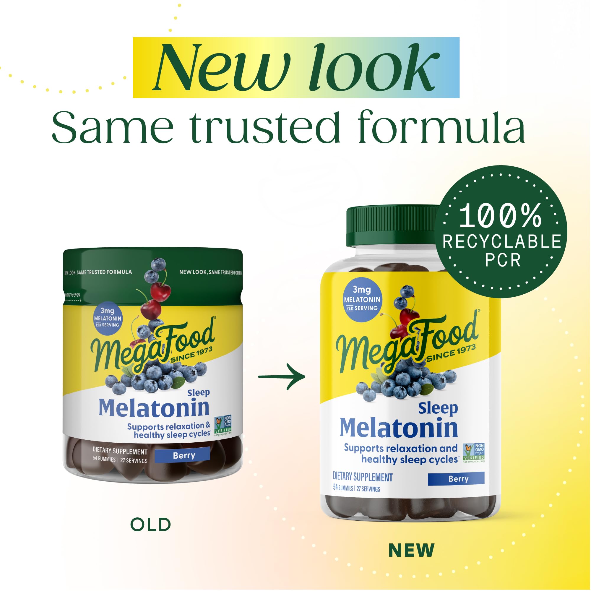 Close-up of MegaFood Melatonin Gummies showing berry color and soft texture.