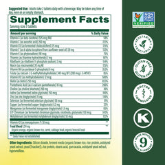 MegaFood Men 40+ bottle nutrition label highlights bioavailable vitamins