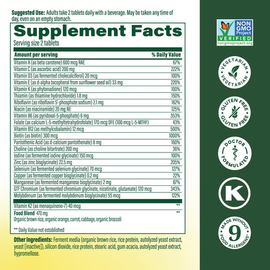 Close-up of MegaFood tablets, ideal for daily energy and immune support.