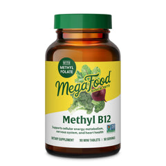 MegaFood Methyl B12 bottle front view showing vegan B complex formula