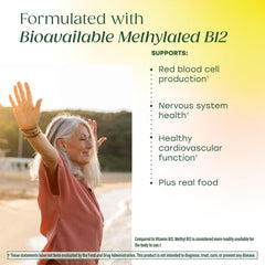 Real-food ingredients on packaging, including beetroot and broccoli in MegaFood formula