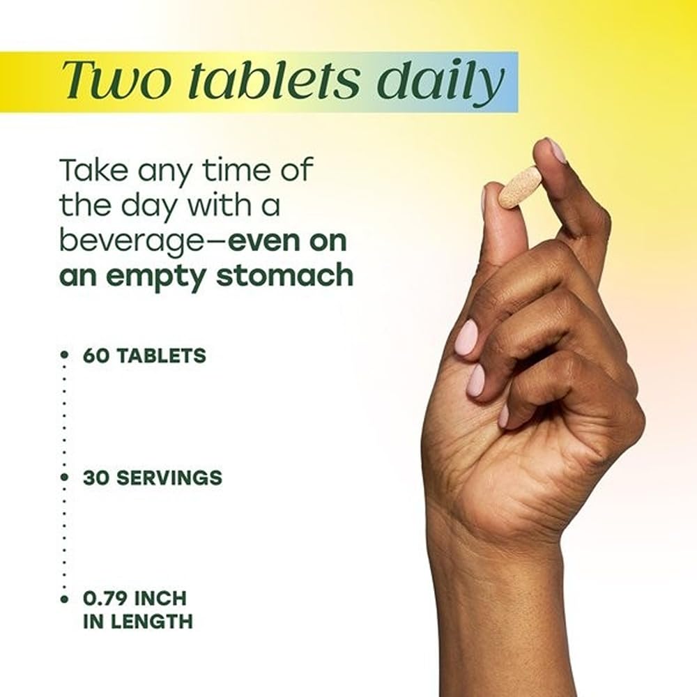 MegaFood Multi for Women 55+ daily-use packaging displaying 2 tablets