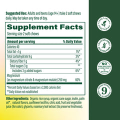 MegaFood Relax Calm bottle back with supplement facts and 250 mg magnesium