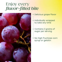 Close up of MegaFood Relax Calm grape chews supporting daily relaxation