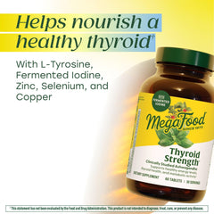 MegaFood Thyroid Strength ashwagandha blend bottle highlight