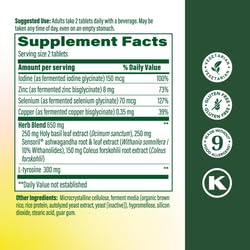 MegaFood Thyroid Strength bottle-side view showing label design.