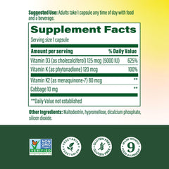 Close-up of MegaFood D3 5000 IU capsules for daily use