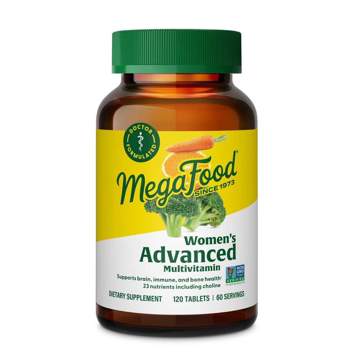 MegaFood Women’s Advanced Multivitamin bottle front for daily wellness support