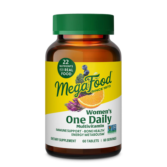 MegaFood Womens Multivitamin One Daily bottle front for daily wellness support