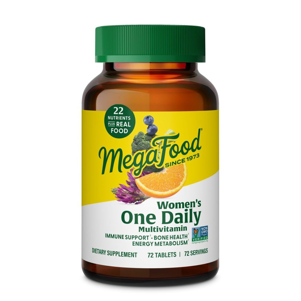 MegaFood Women's One Daily bottle front for daily wellness and broad nutrient coverage.