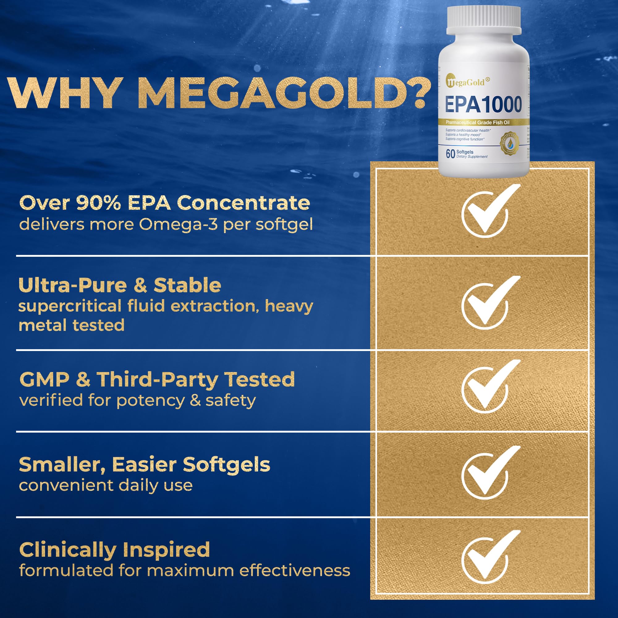 IFOS 5-star certified MegaGold packaging for trusted quality.