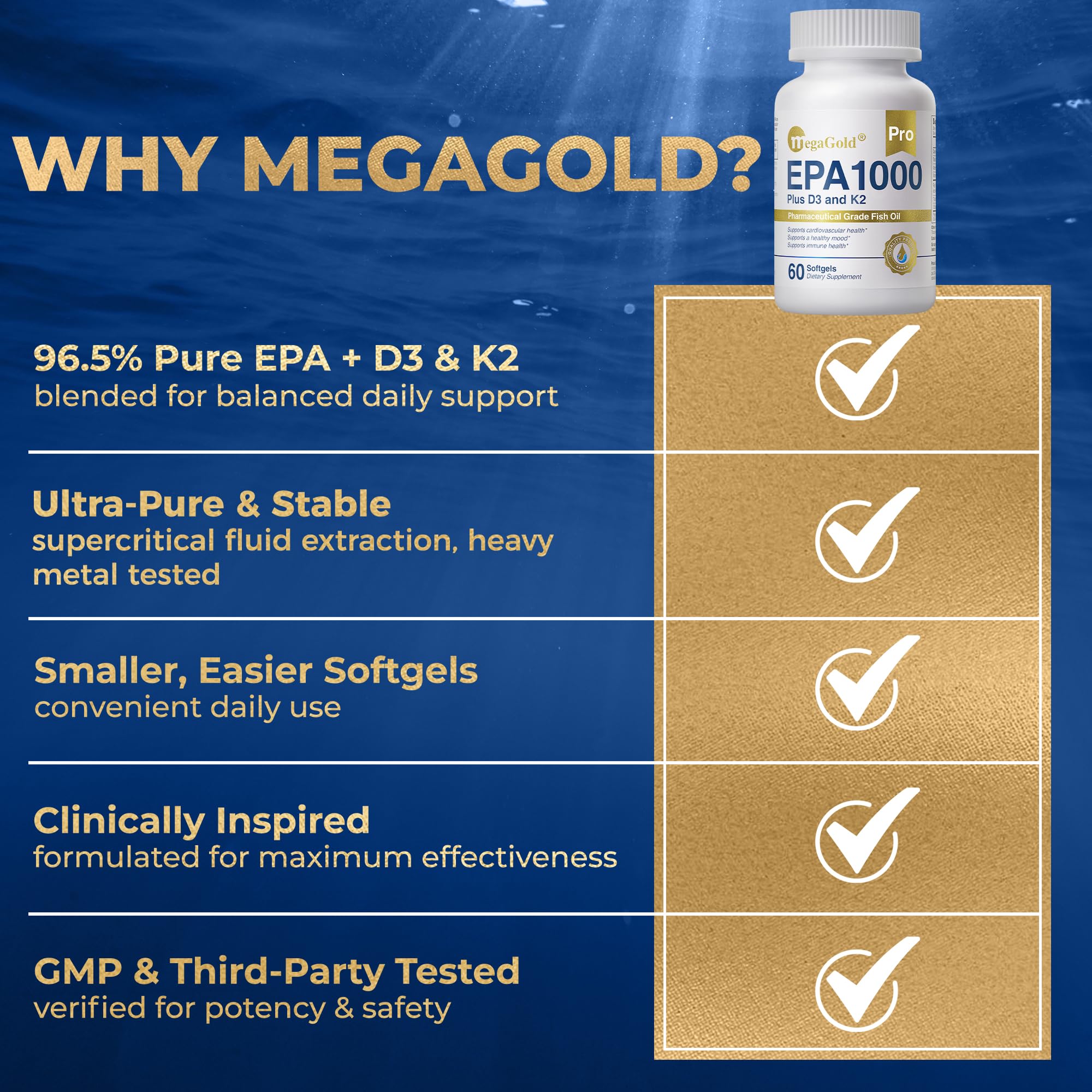 California brand MegaGold emphasizes trusted wellness supplements.