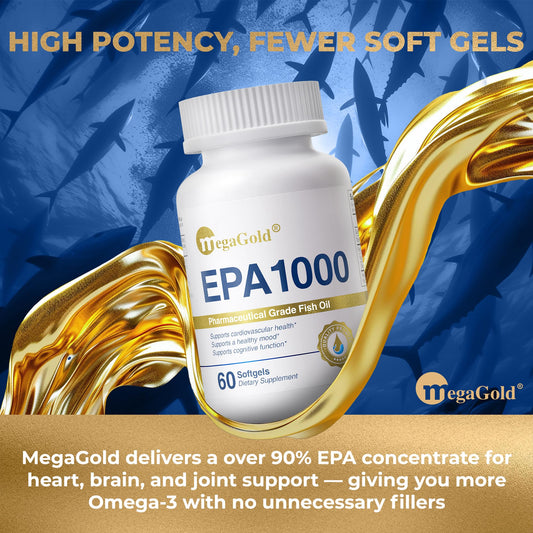 Closeup of MegaGold mini softgels, easy to swallow.