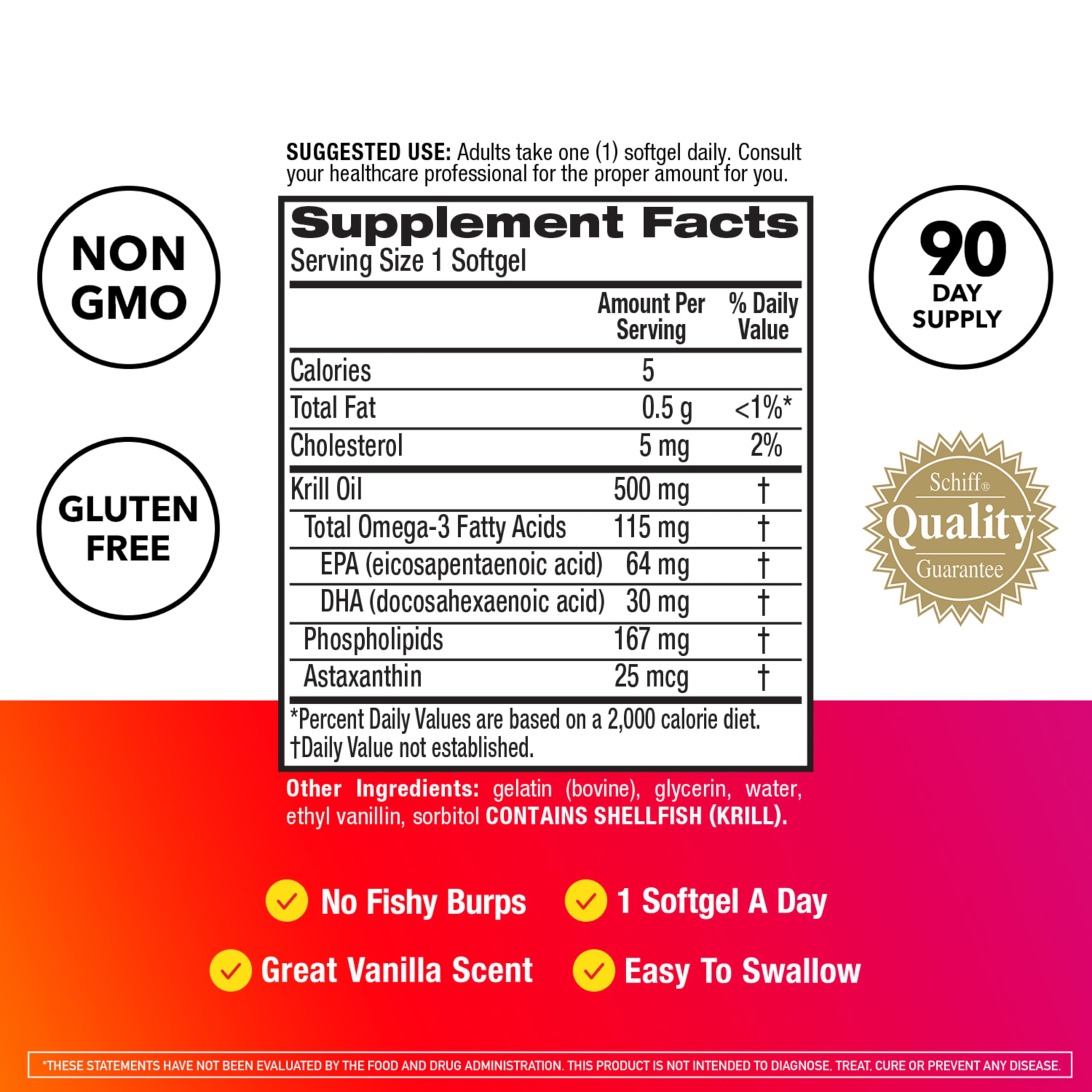 Close-up of MegaRed PureTech purification label emphasizing higher purity.