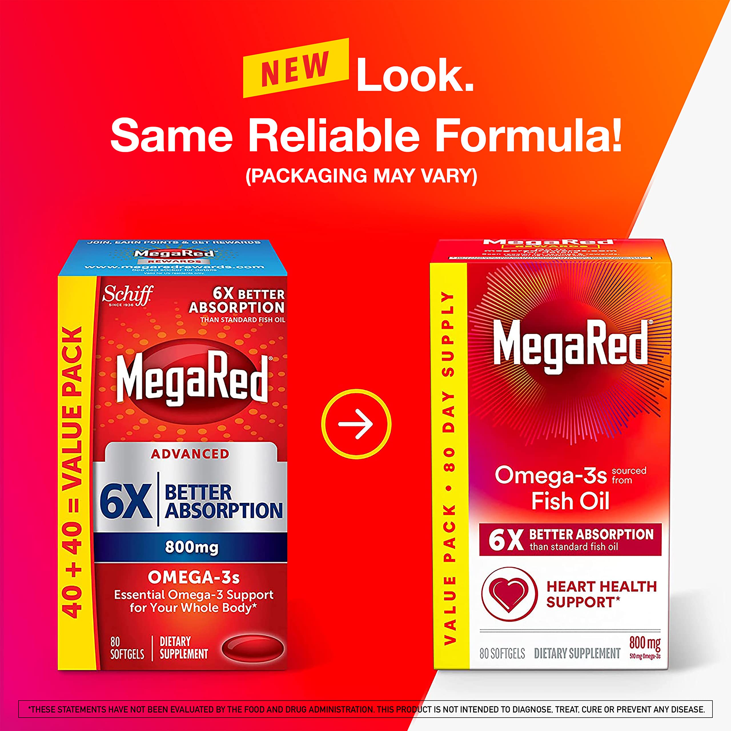 MegaRed purity and freshness guarantee seal on packaging