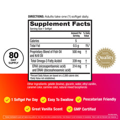 MegaRed softgel swallow action illustrating convenient daily dosing.