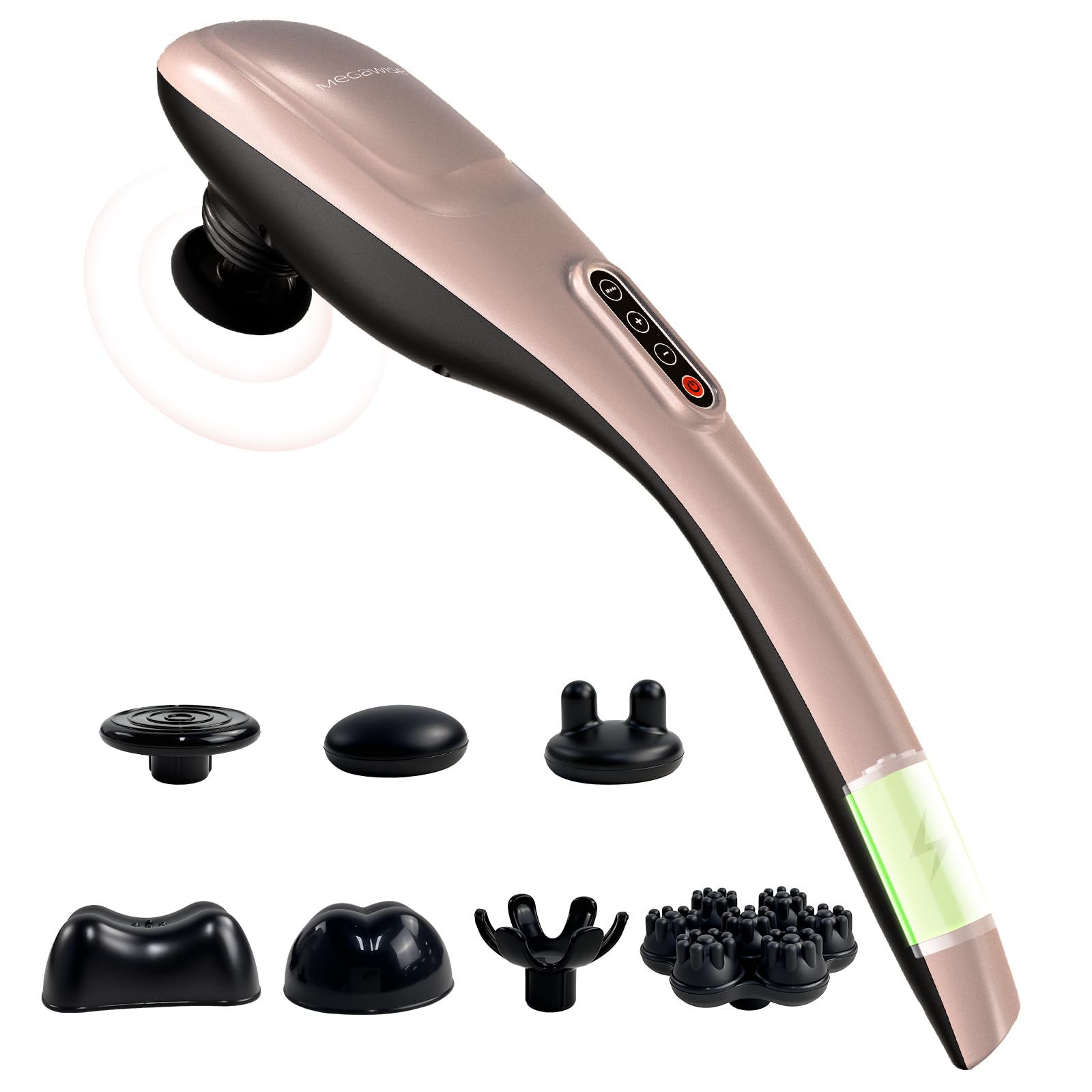 MEGAWISE cordless back massager with ergonomic handle for comfortable use