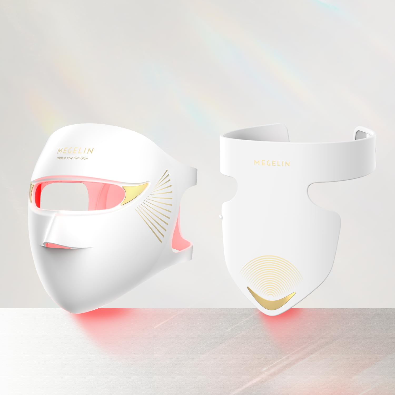 MEGELIN Duo-Lux face mask side view highlighting comfortable, slim profile.