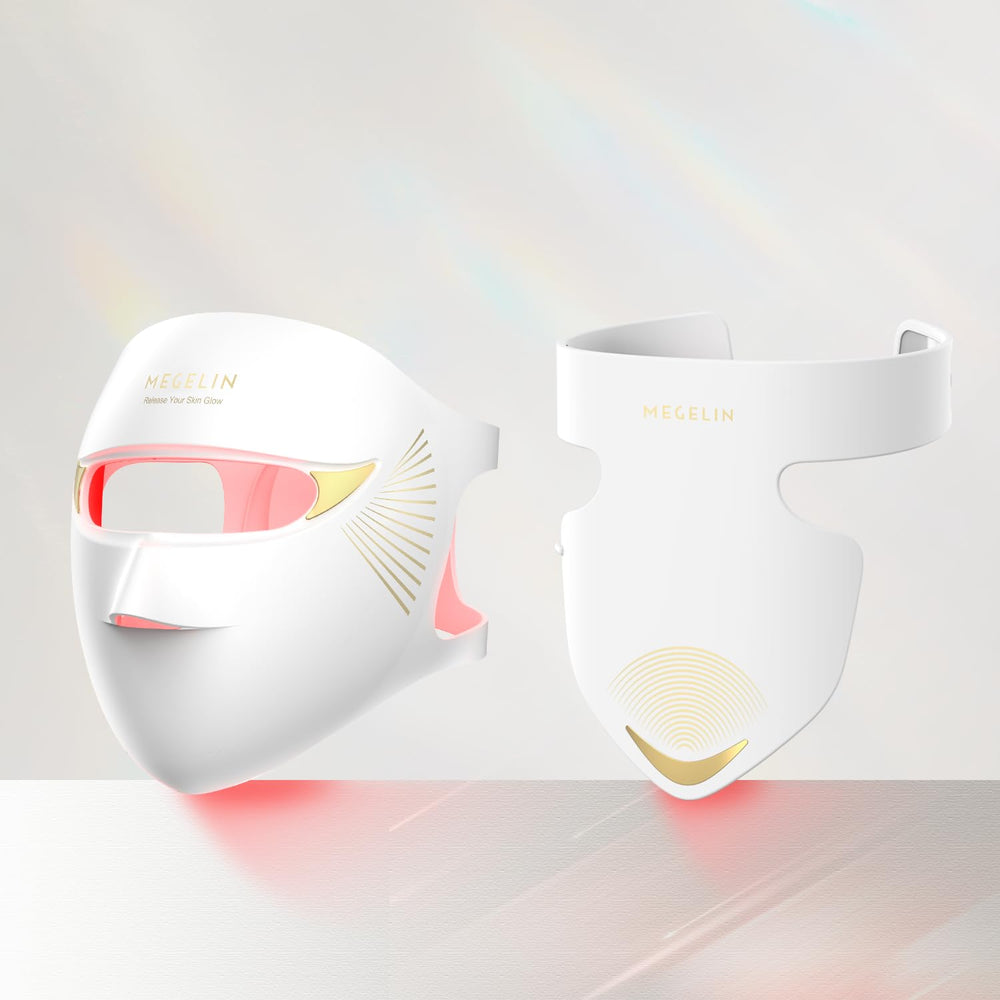 MEGELIN Duo-Lux face mask side view highlighting comfortable, slim profile.