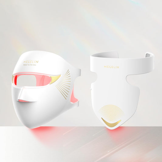 MEGELIN Duo-Lux face mask side view highlighting comfortable, slim profile.