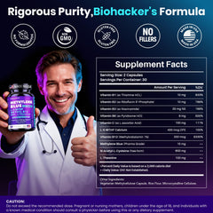 MEGNETA capsules with supplement facts table for clear ingredient transparency.