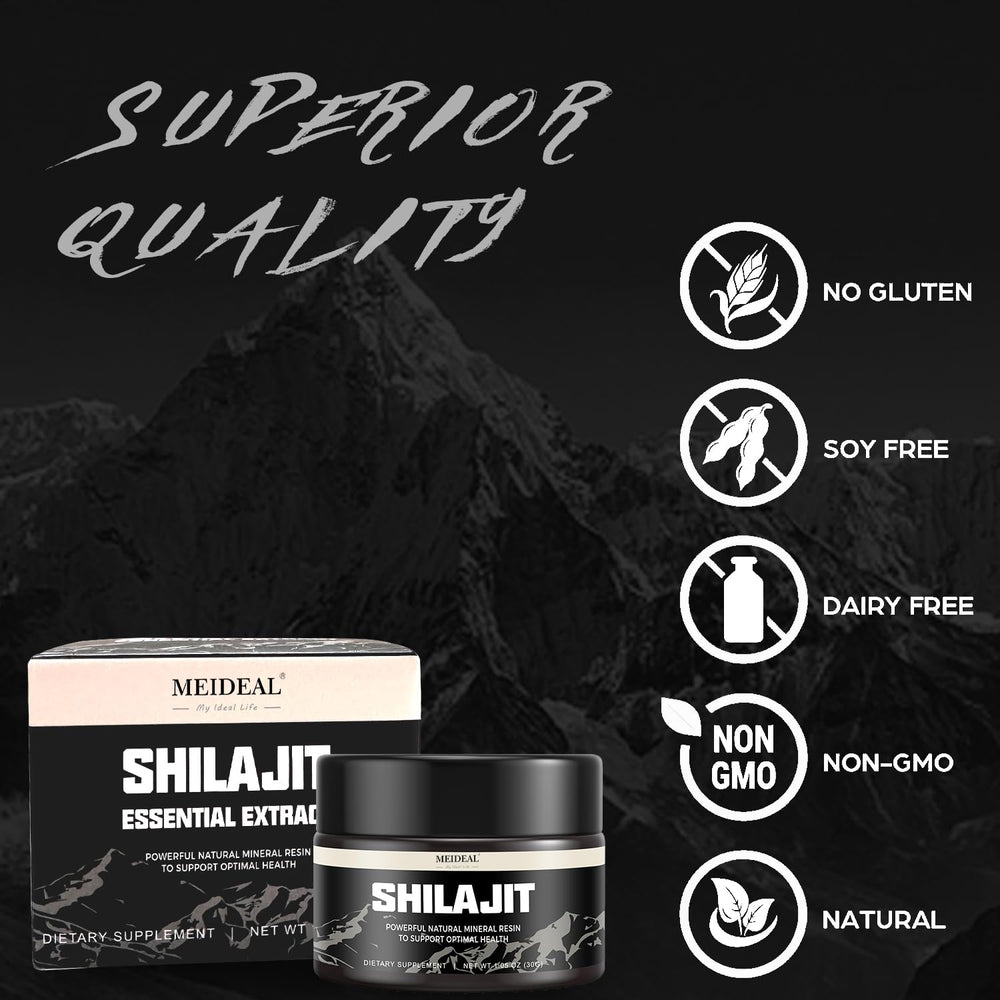 Meideal Shilajit resin 3x10g pack for convenient daily dosing