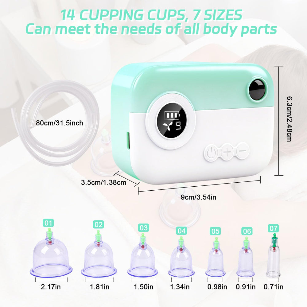Meifuly back cupping with 12 cups for full-body relaxation.