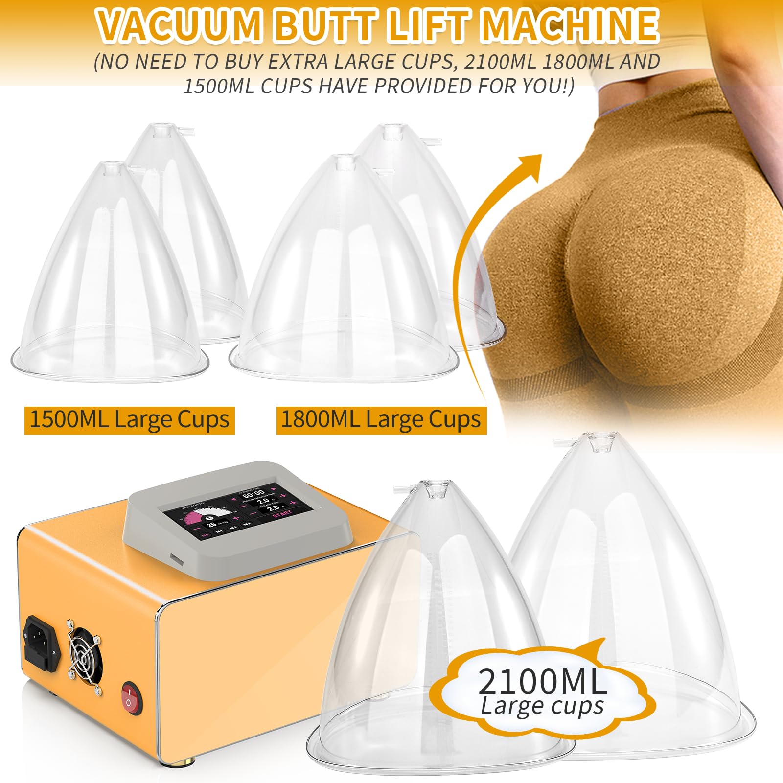 Meifuly 1800 ml cup covering broader areas during spa sessions.