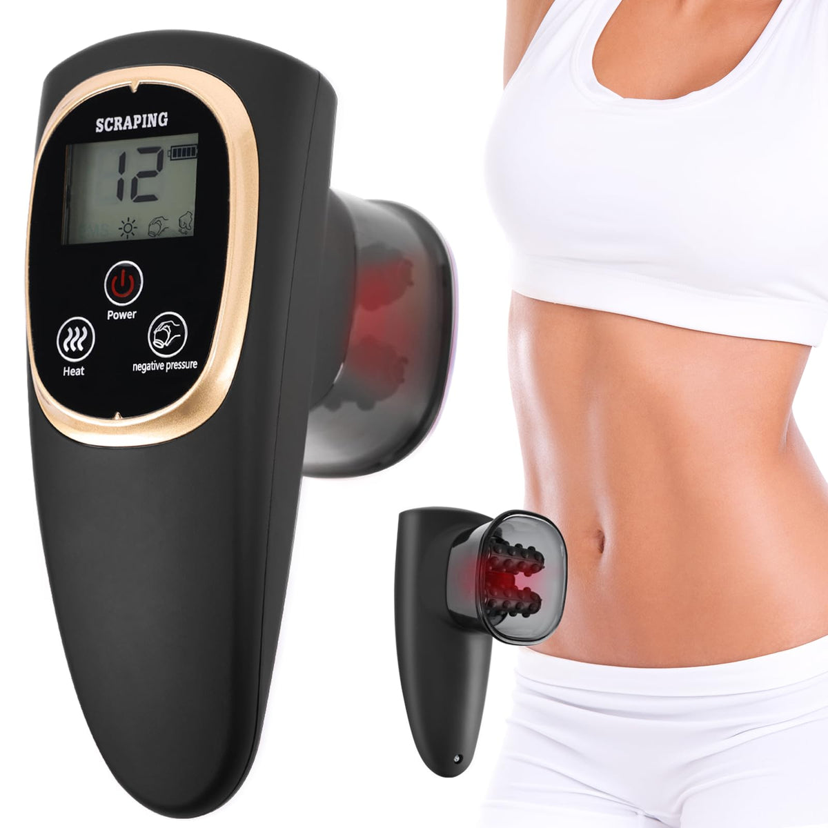 Meifuly Smart Cupping Massager front view for on-the-go relief