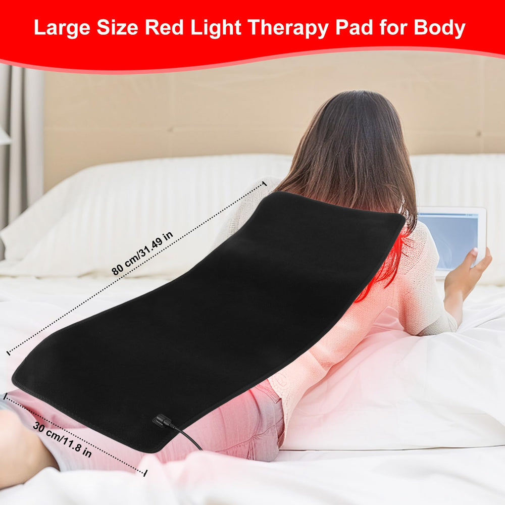 Meiye pad in use on back for shoulder and spine relief