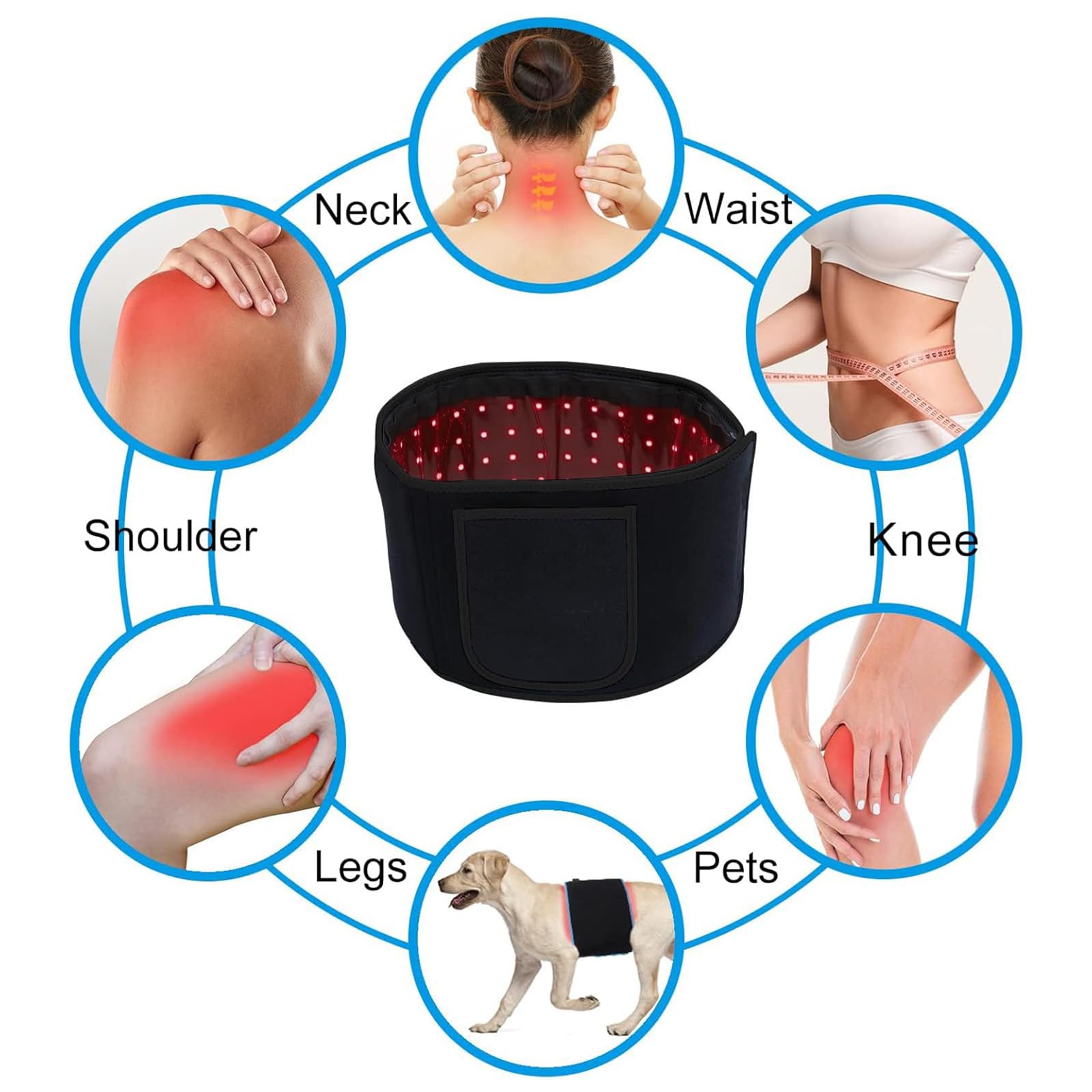 Meiye red light therapy belt is compact and travel-ready.