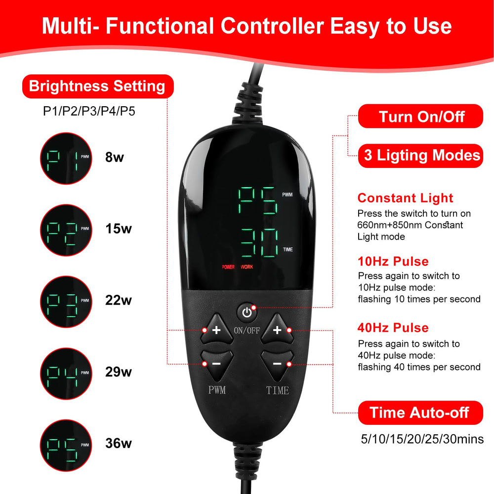 Meiye therapy pad pulse modes 10 Hz and 40 Hz for customized sessions