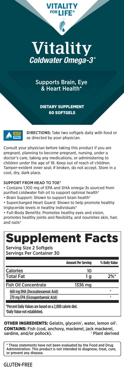 Melaleuca Coldwater Omega-3 softgels, convenient daily capsules