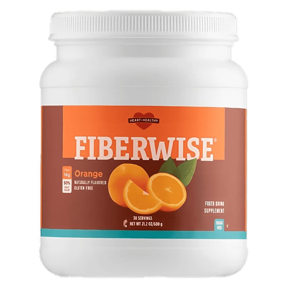 Melaleuca FiberWise orange drink canister ready for a convenient daily fiber boost.