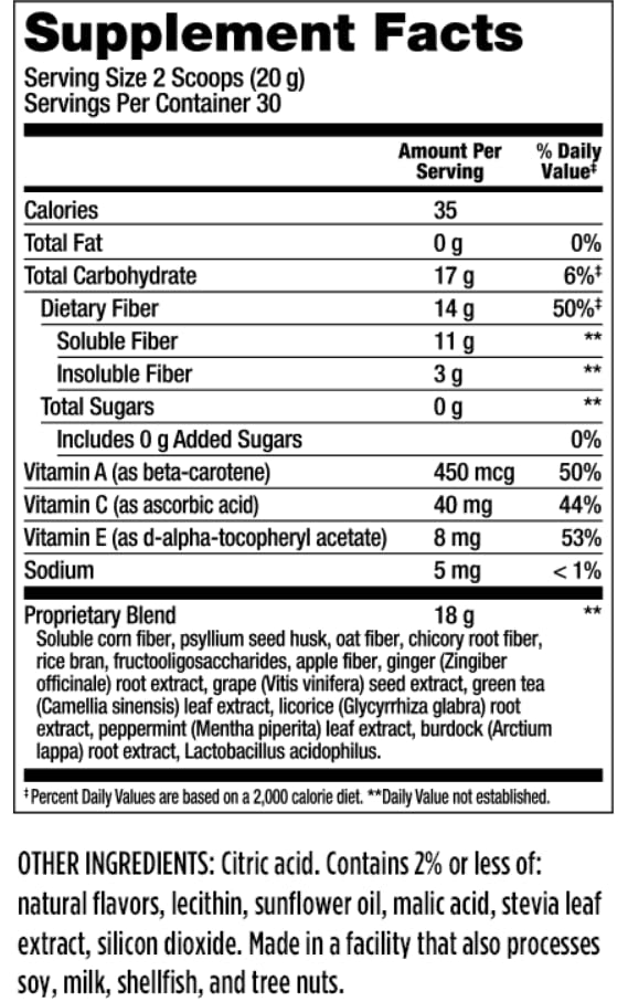 Melaleuca FiberWise Green Apple glass with drink pour for easy daily fiber intake.