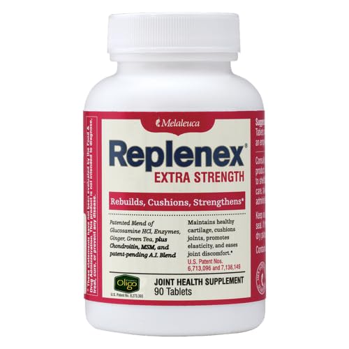Melaleuca Replenex bottle with 90 capsules for daily joint support