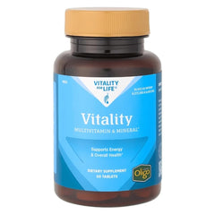 Melaleuca Vitality Men's Multivitamin bottle front view for daily energy support.