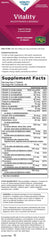 Melaleuca Vitality Prenatal tablets array on bottle label highlighting 60-count supply.
