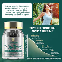 375 mg per serving label indicating thyroid-derived content.