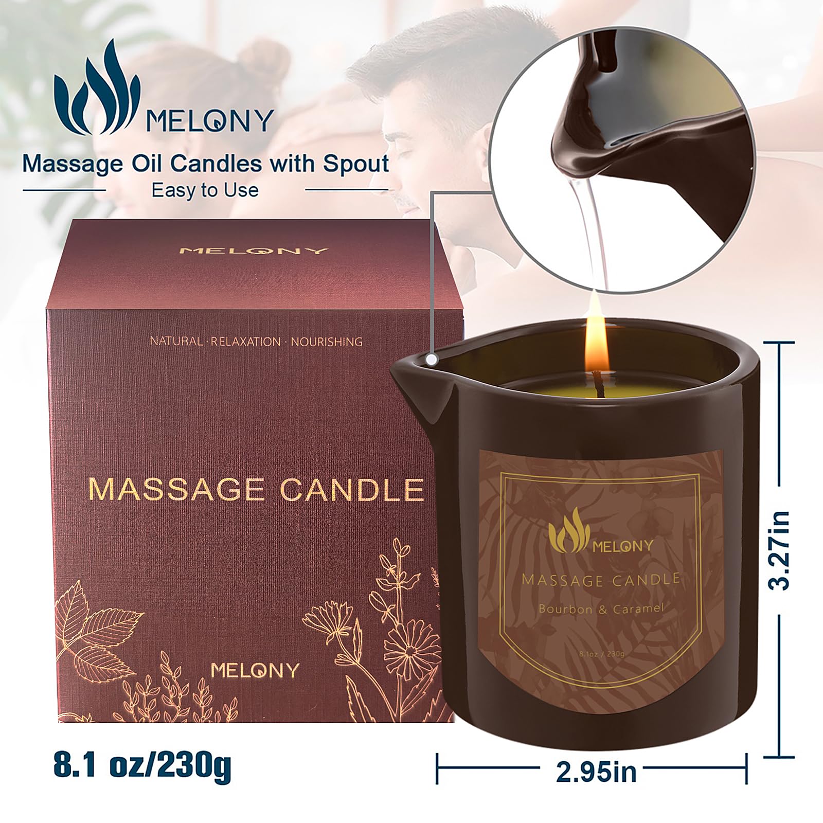 MELONY not greasy absorption enhances comfortable post massage skin.