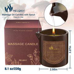 MELONY not greasy absorption enhances comfortable post massage skin.